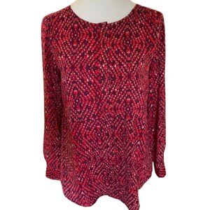 Lilla P Women's Professional Attractive Collarless LS, Blouse, EUC, XS